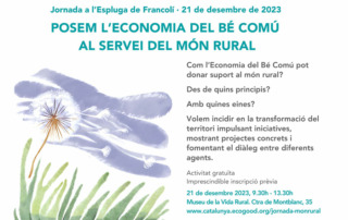 Posem l'economia del bé comú al servei del món rural. Jornada 2023